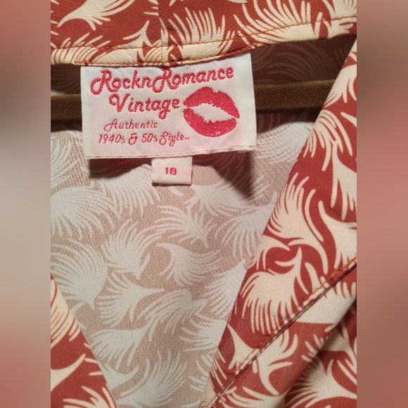 Rock N Romance Charlene Cinnamon Wisp Shirt Dress UK18 US14 - Picture 2 of 5